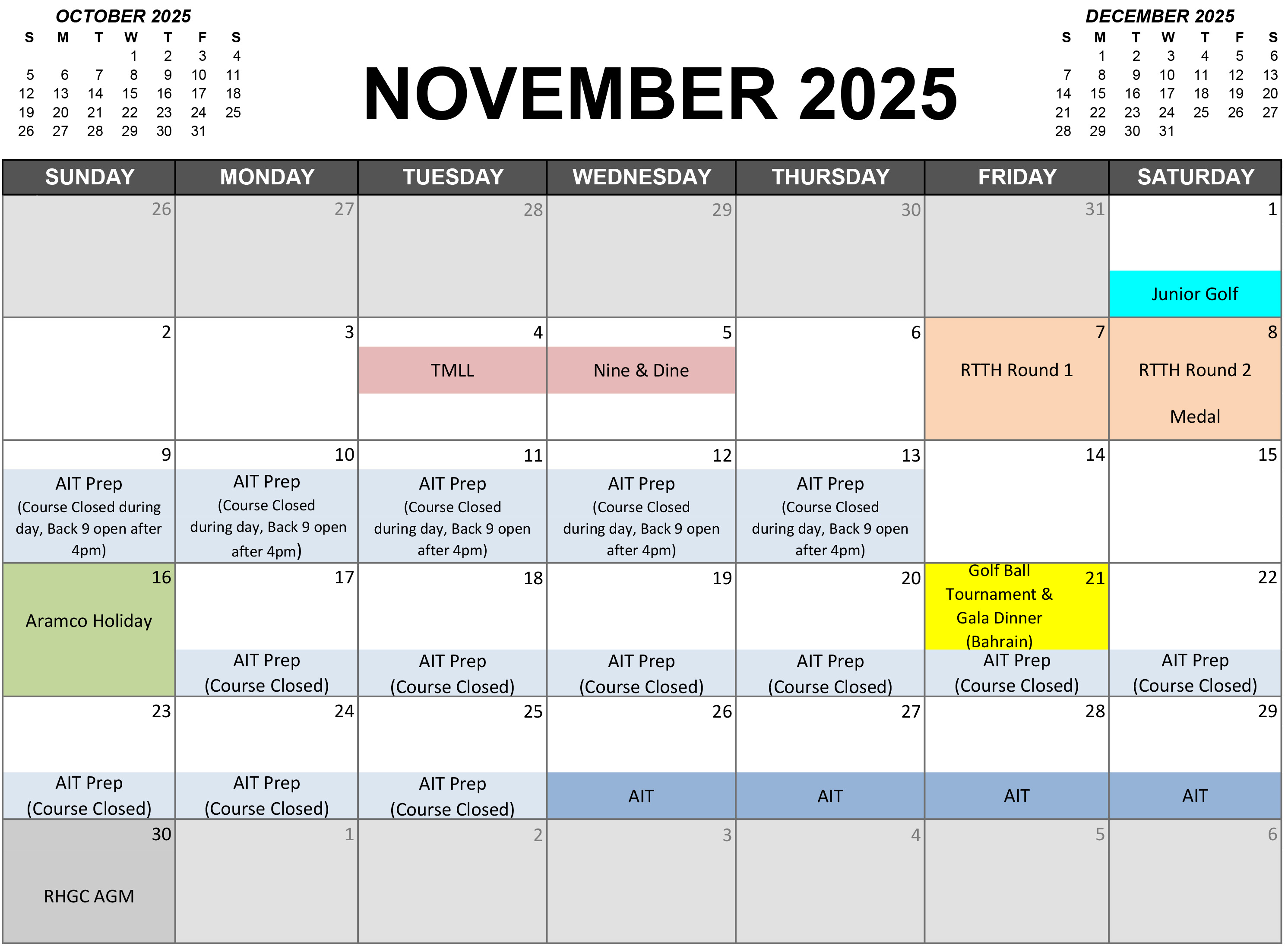 November 2025 Calendar